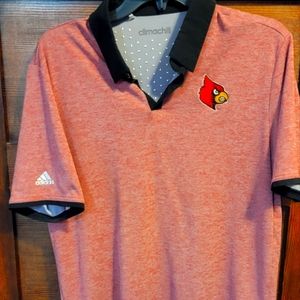 Used men's medium Addidas Climachill Louisville Golf Polo.